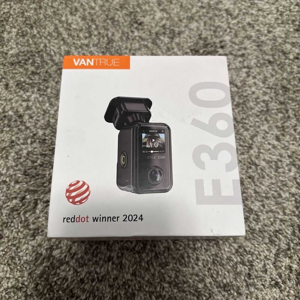 Vantrue E360 5.2K 360° Panoramic Dash Cam - New Open Box